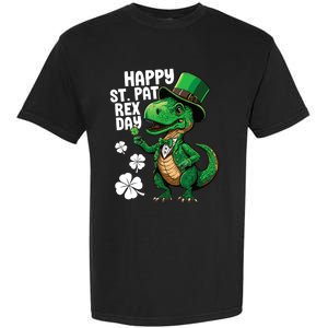 Happy St Pat T-Rex St Patricks Day Dinosaur Leprechaun Funny Garment-Dyed Heavyweight T-Shirt