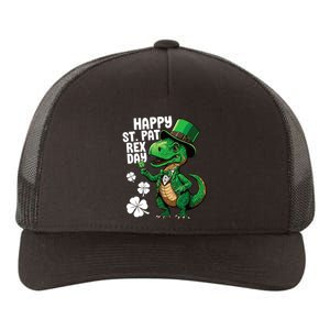 Happy St Pat T-Rex St Patricks Day Dinosaur Leprechaun Funny Yupoong Adult 5-Panel Trucker Hat