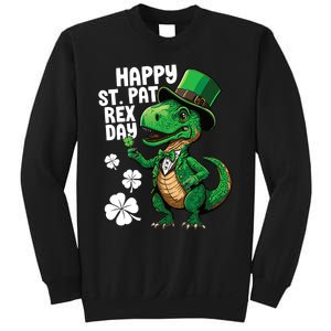 Happy St Pat T-Rex St Patricks Day Dinosaur Leprechaun Funny Sweatshirt