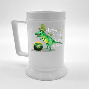 Happy St Pat Rex Day St Patrick's Day Dinosaur Gift Beer Stein