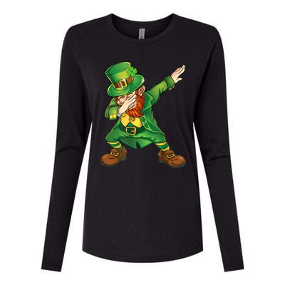 Happy St Patricks Day Dabbing Leprechaun  Womens Cotton Relaxed Long Sleeve T-Shirt