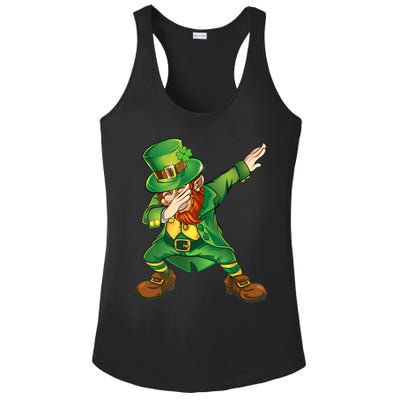 Happy St Patricks Day Dabbing Leprechaun  Ladies PosiCharge Competitor Racerback Tank