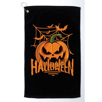 Halloween Spooky Pumpkin Golf Towel