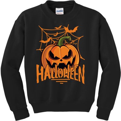 Halloween Spooky Pumpkin Kids Sweatshirt