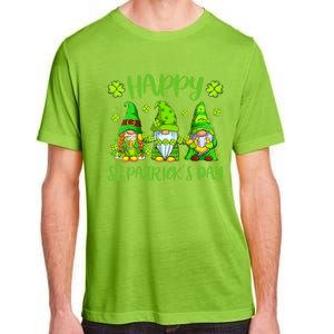 Happy St Patrick's Day Three Gnome Irish Shamrock Leprechaun Adult ChromaSoft Performance T-Shirt