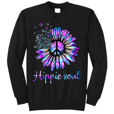 Hippie Soul Psychedelic Daisy Peace Sign Sweatshirt