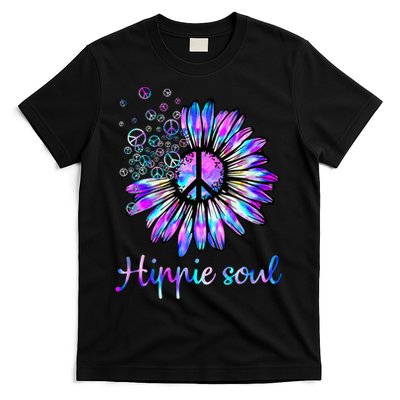 Hippie Soul Psychedelic Daisy Peace Sign T-Shirt