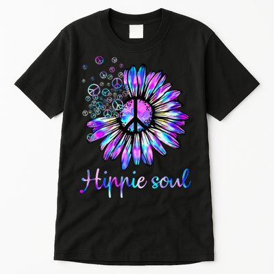 Hippie Soul Psychedelic Daisy Peace Sign Tall T-Shirt