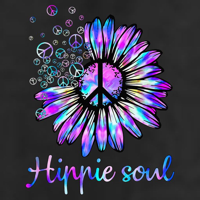 Hippie Soul Psychedelic Daisy Peace Sign 11oz C Handle Ceramic Mug