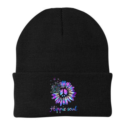 Hippie Soul Psychedelic Daisy Peace Sign Beanie