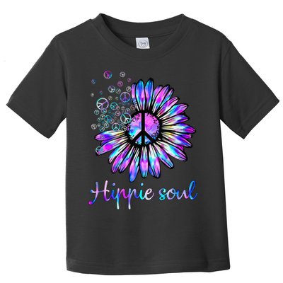 Hippie Soul Psychedelic Daisy Peace Sign Toddler T-Shirt
