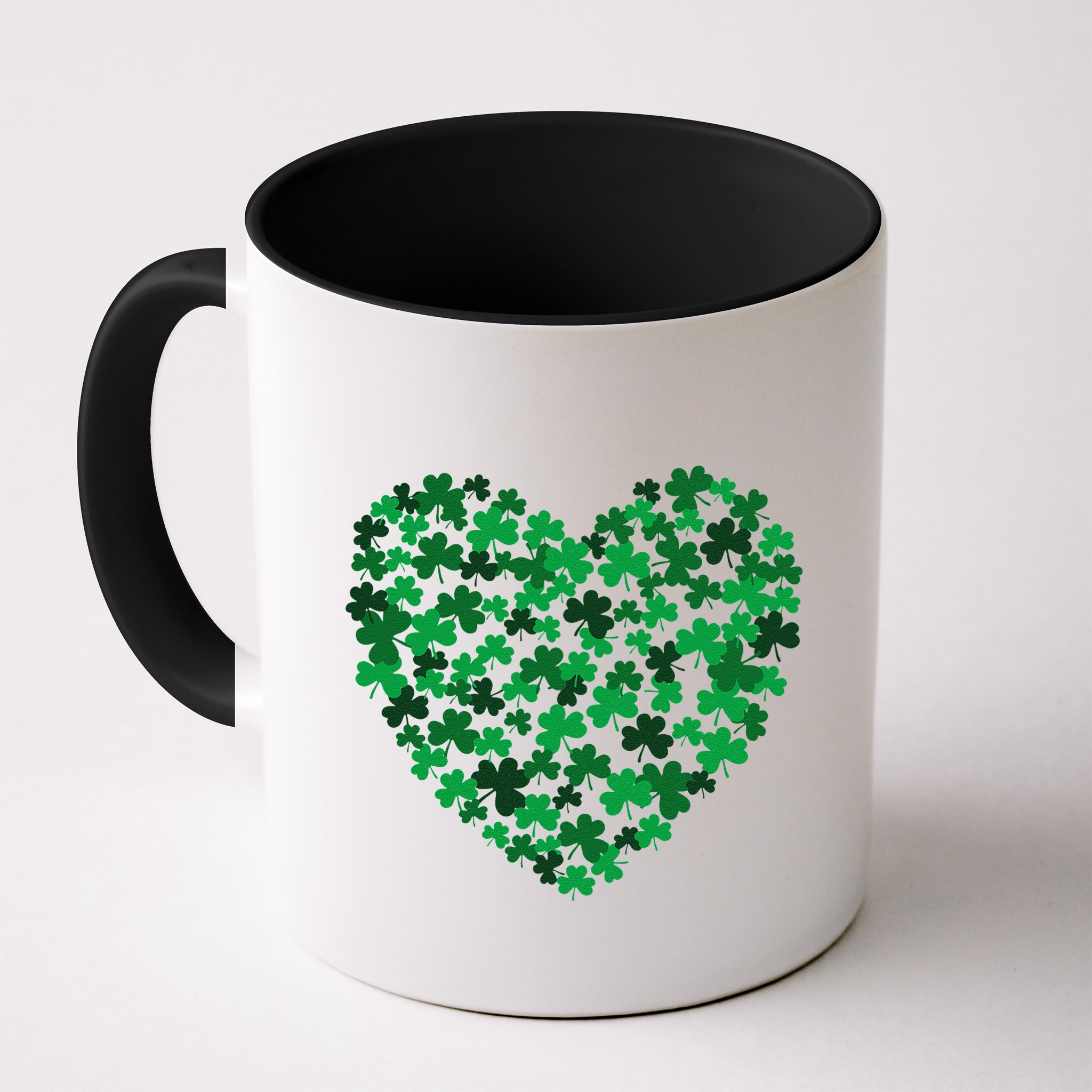 Happy Saint Patrick's Day Shamrock Heart Mug