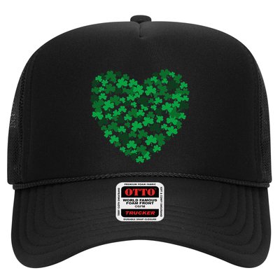 Happy Saint Patrick's Day Shamrock Heart Trucker Hat