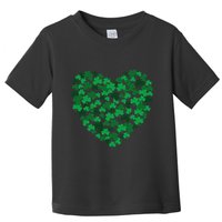 Happy Saint Patrick's Day Shamrock Heart Toddler T-Shirt