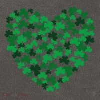 Happy Saint Patrick's Day Shamrock Heart Cotton Canvas Backpack