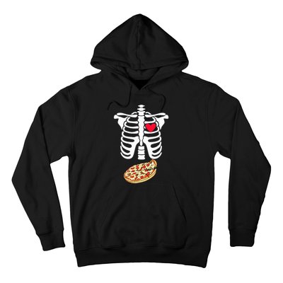 Halloween Skeleton Pregnancy Pizza Xray Dad To Be Hoodie