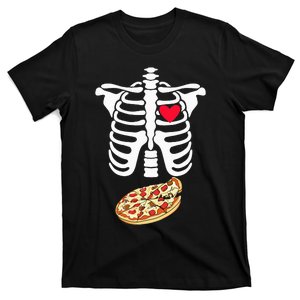 Halloween Skeleton Pregnancy Pizza Xray Dad To Be T-Shirt