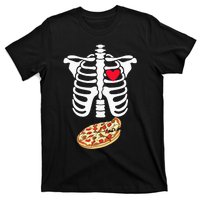 Halloween Skeleton Pregnancy Pizza Xray Dad To Be T-Shirt