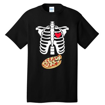 Halloween Skeleton Pregnancy Pizza Xray Dad To Be Tall T-Shirt