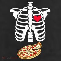 Halloween Skeleton Pregnancy Pizza Xray Dad To Be 11oz C Handle Ceramic Mug