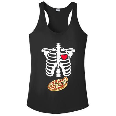 Halloween Skeleton Pregnancy Pizza Xray Dad To Be Ladies PosiCharge Competitor Racerback Tank