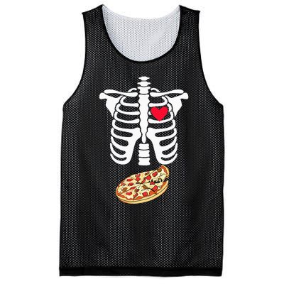 Halloween Skeleton Pregnancy Pizza Xray Dad To Be Mesh Reversible Basketball Jersey Tank