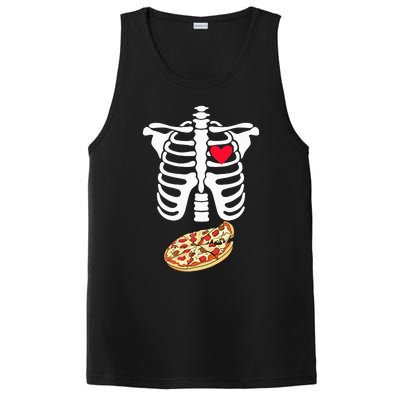 Halloween Skeleton Pregnancy Pizza Xray Dad To Be PosiCharge Competitor Tank