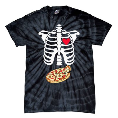 Halloween Skeleton Pregnancy Pizza Xray Dad To Be Tie-Dye T-Shirt