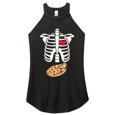 Halloween Skeleton Pregnancy Pizza Xray Dad To Be Women's Perfect Tri Rocker Tank