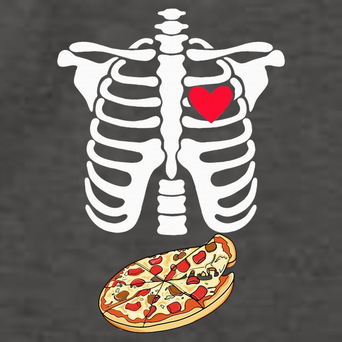 Halloween Skeleton Pregnancy Pizza Xray Dad To Be Vector Backpack
