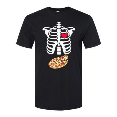 Halloween Skeleton Pregnancy Pizza Xray Dad To Be Softstyle® CVC T-Shirt