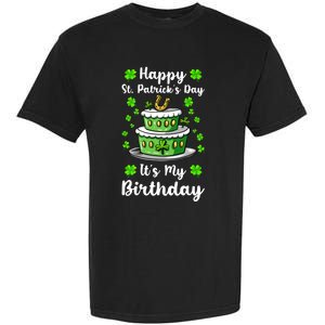 Happy St Patricks Day And My Birthday Cake Shamrock Irish Premium Garment-Dyed Heavyweight T-Shirt