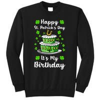 Happy St Patricks Day And My Birthday Cake Shamrock Irish Premium Sweatshirt