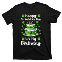 Happy St Patricks Day And My Birthday Cake Shamrock Irish Premium T-Shirt