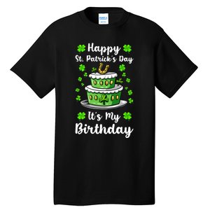 Happy St Patricks Day And My Birthday Cake Shamrock Irish Premium Tall T-Shirt