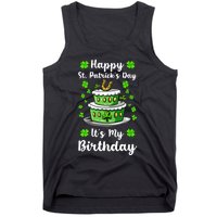 Happy St Patricks Day And My Birthday Cake Shamrock Irish Premium Tank Top