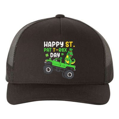 Happy St Pat T Rex Day Boy St Patrick's Day T Rex Yupoong Adult 5-Panel Trucker Hat