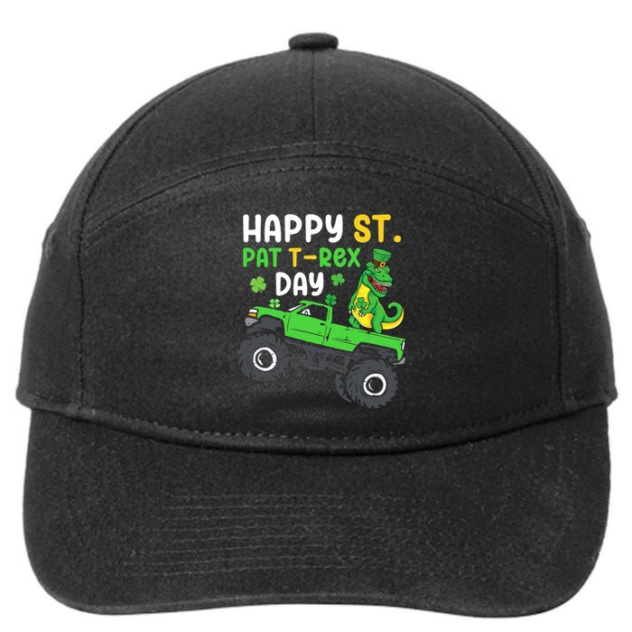 Happy St Pat T Rex Day Boy St Patrick's Day T Rex 7-Panel Snapback Hat