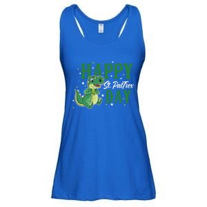 Happy St Pattrex Day Dino Holiday St Patricks Day Gift Ladies Essential Flowy Tank