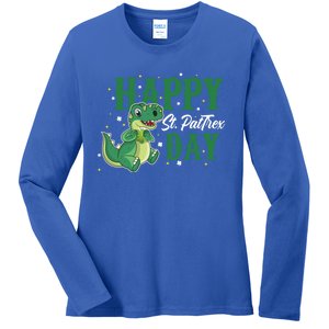 Happy St Pattrex Day Dino Holiday St Patricks Day Gift Ladies Long Sleeve Shirt