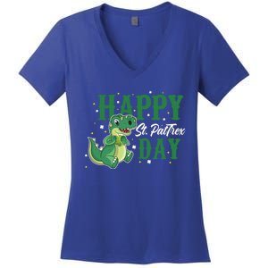 Happy St Pattrex Day Dino Holiday St Patricks Day Gift Women's V-Neck T-Shirt