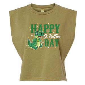 Happy St Pattrex Day Dino Holiday St Patricks Day Gift Garment-Dyed Women's Muscle Tee