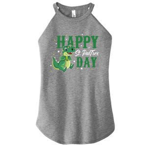 Happy St Pattrex Day Dino Holiday St Patricks Day Gift Women's Perfect Tri Rocker Tank