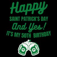 Happy Saint Patrick's Day, Funny 50th Birthday Party Gift Zip Tote Bag