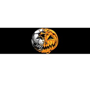 Halloween Soccer Player Pumpkin Skeleton Bumper Sticker