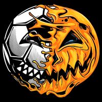 Halloween Soccer Player Pumpkin Skeleton 16 in Basic Backpack