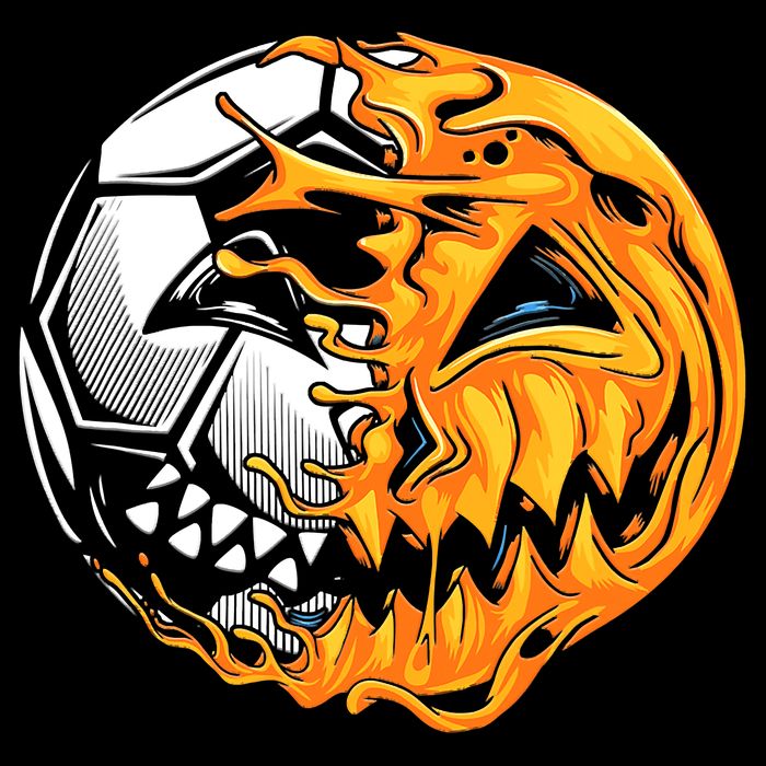 Halloween Soccer Player Pumpkin Skeleton 16 in Basic Backpack