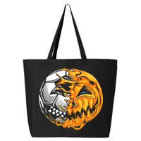 Halloween Soccer Player Pumpkin Skeleton 25L Jumbo Tote