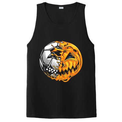Halloween Soccer Player Pumpkin Skeleton PosiCharge Competitor Tank