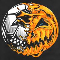 Halloween Soccer Player Pumpkin Skeleton Golf Towel